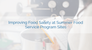 BTG-175 Improving Food Safety at SFSP Sites Course Cover Image